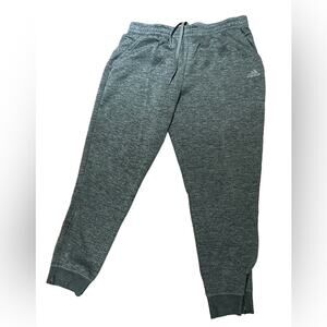Adidas Fleece Lined Charcoal Gray Joggers with Zip Ankle XL
